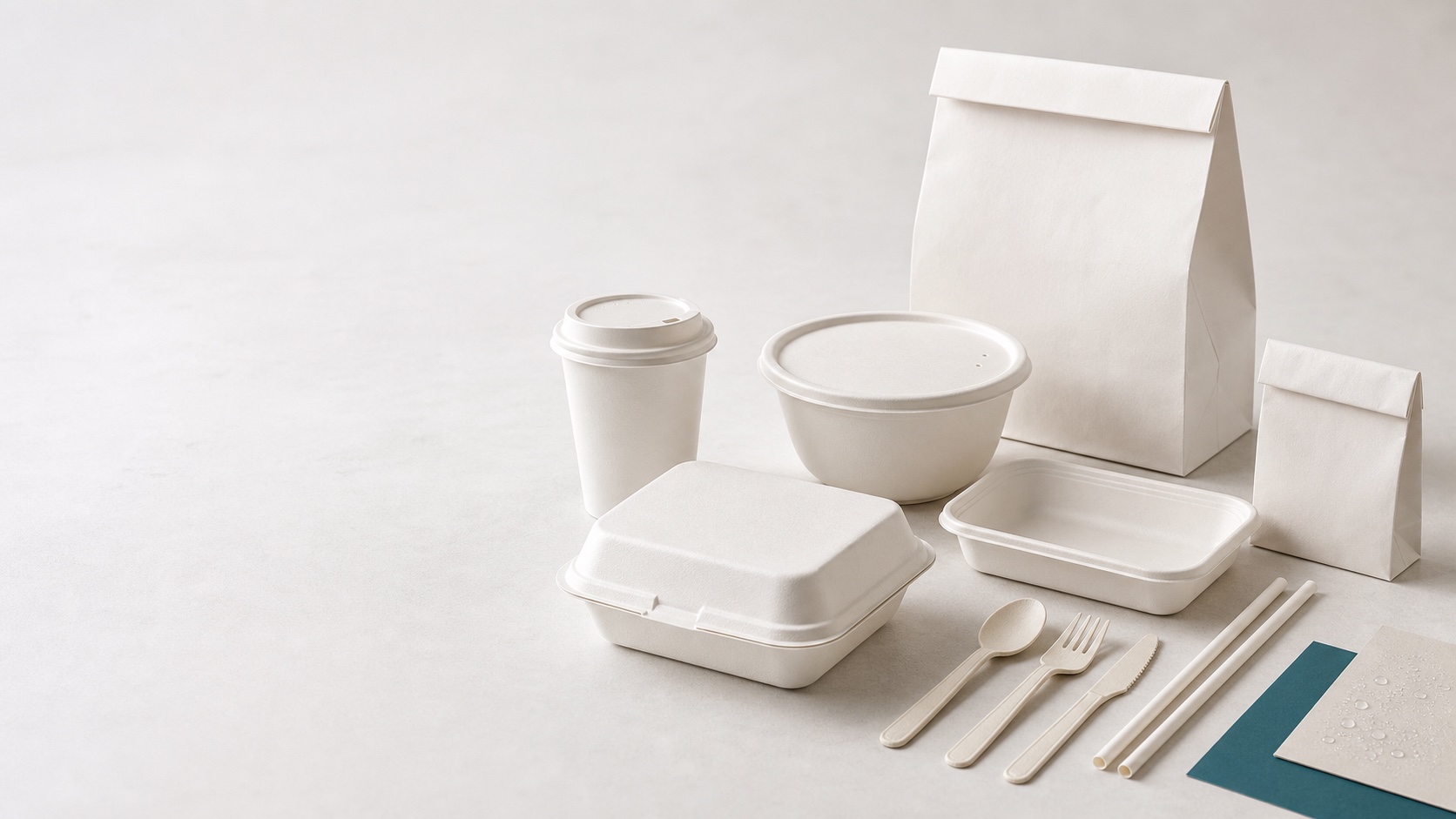 Bioten Plus 纸杯、纸盒与纸袋自然哑光水性涂层应用视觉
