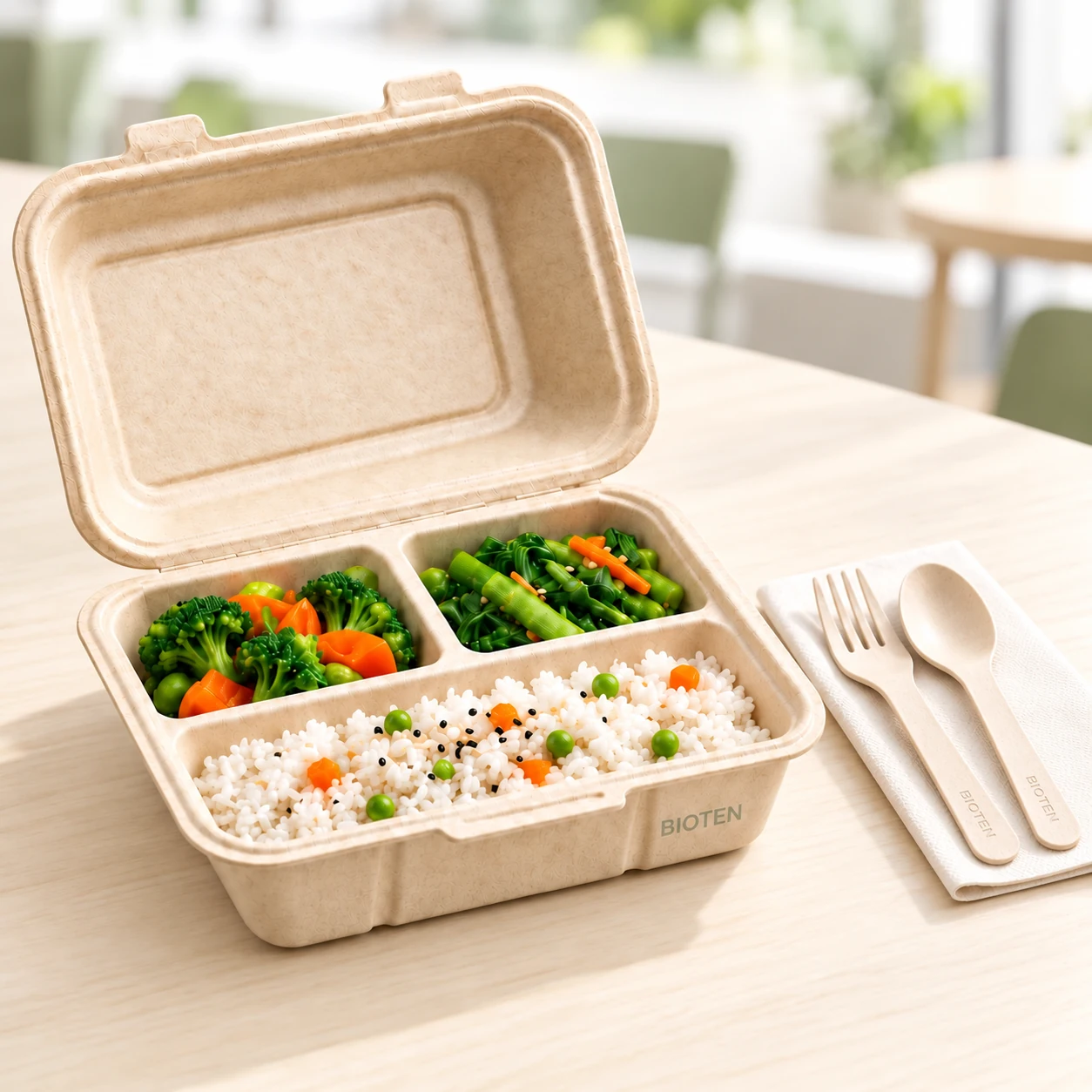 Molded fiber containers used to serve food