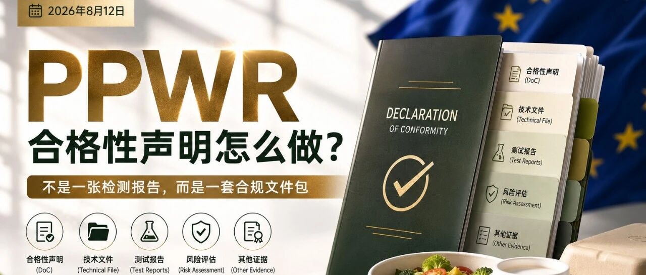 欧盟PPWR符合性声明怎么做？不是一张检测报告，而是一套合规文件包
