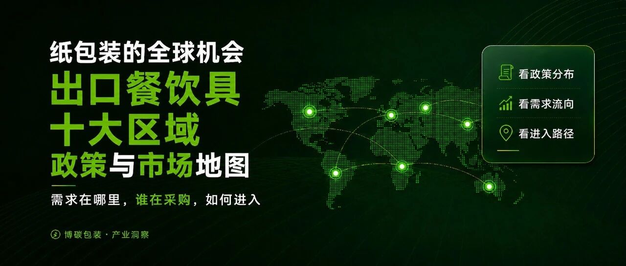 纸包装的全球机会,出口餐饮具十大区域政策与市场地图