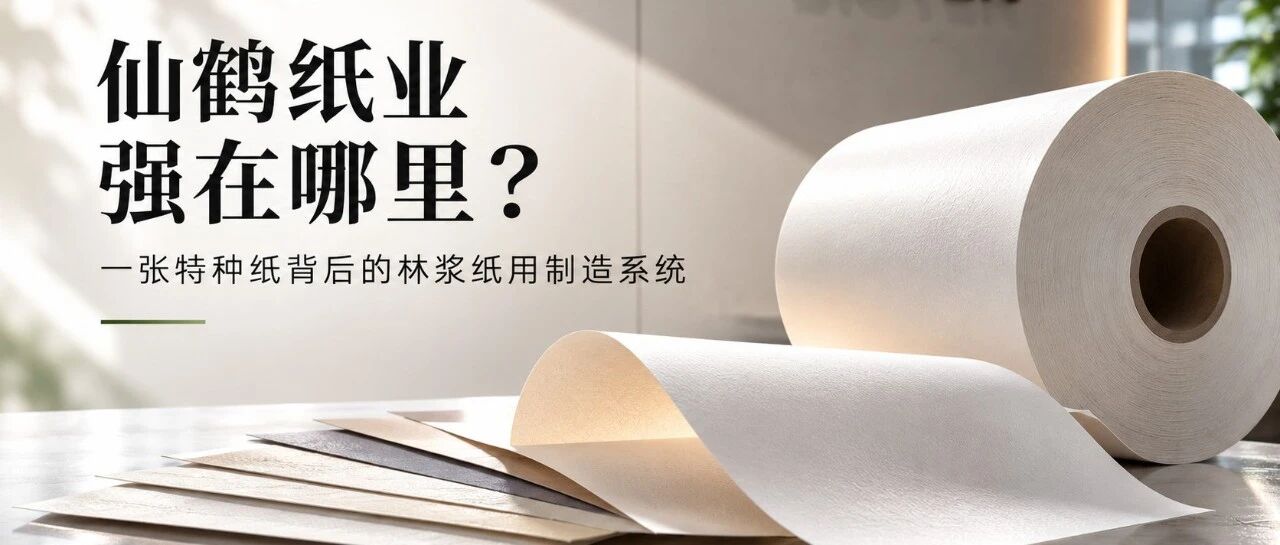 仙鹤纸业强在哪里?一张特种纸背后的林浆纸用制造系统